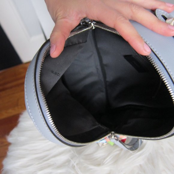 Fendi By The Way Backpack Studded Leather Mini Light Blue - Picture 6 of 12